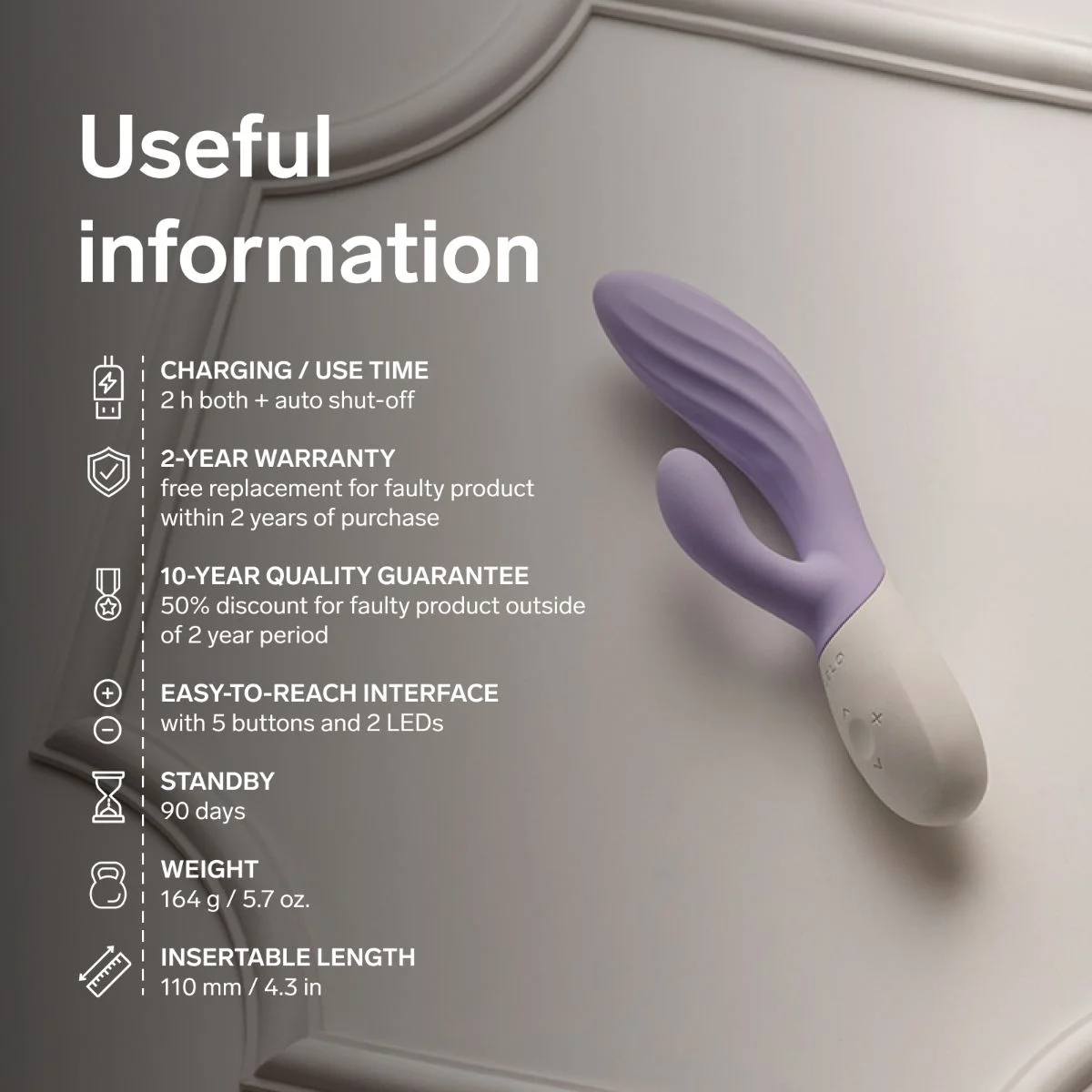 LELO - INA Twist Dual-Action Massager - Lavender