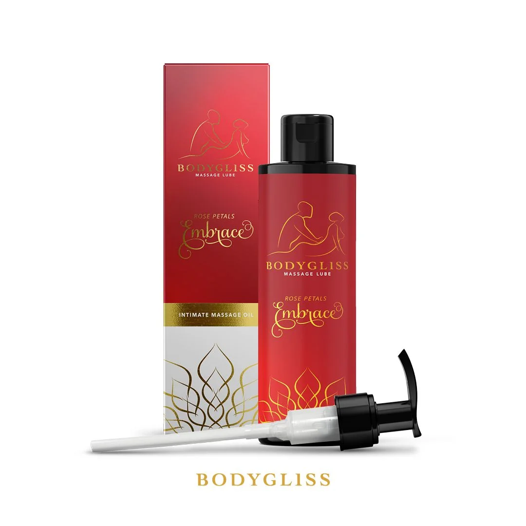 BodyGliss - Massage Olie En Glijmiddel in 1 Rozenblaadjes -150 ml