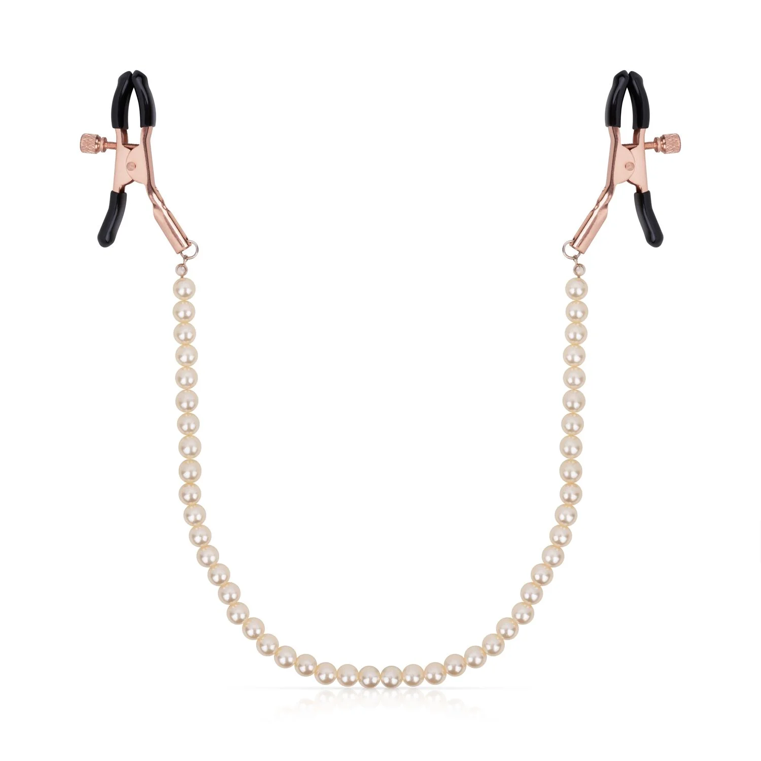 Rosy Gold - Tepelklemmen met parelketting - Verstelbaar Design