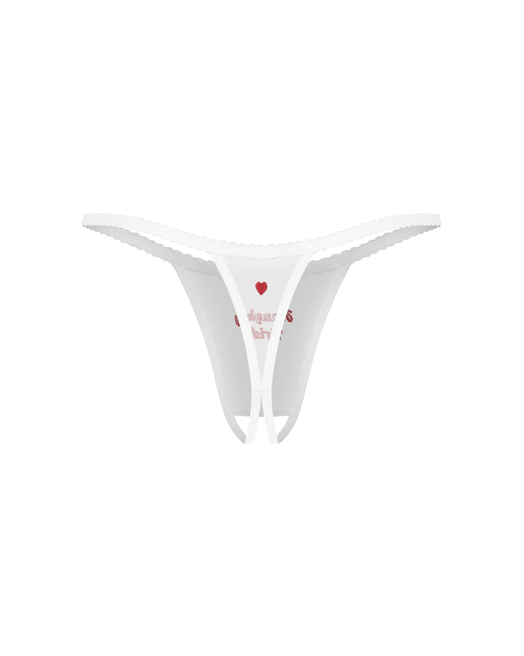 Obsessive - Weddya Bride Open Kruis String - Wit