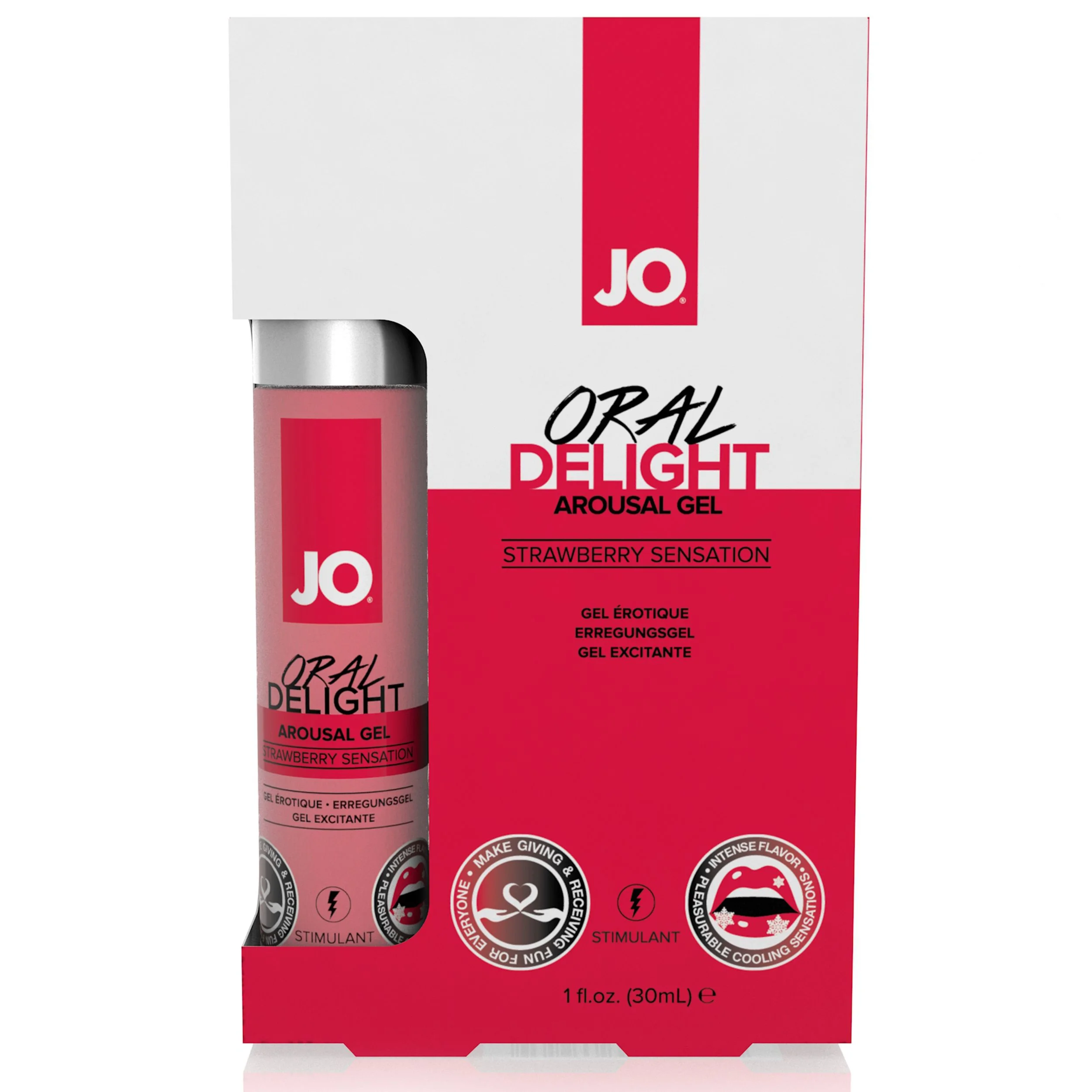 System JO - Oral Delight Stimulerende Clitoris Gel Aardbei - 30 ml