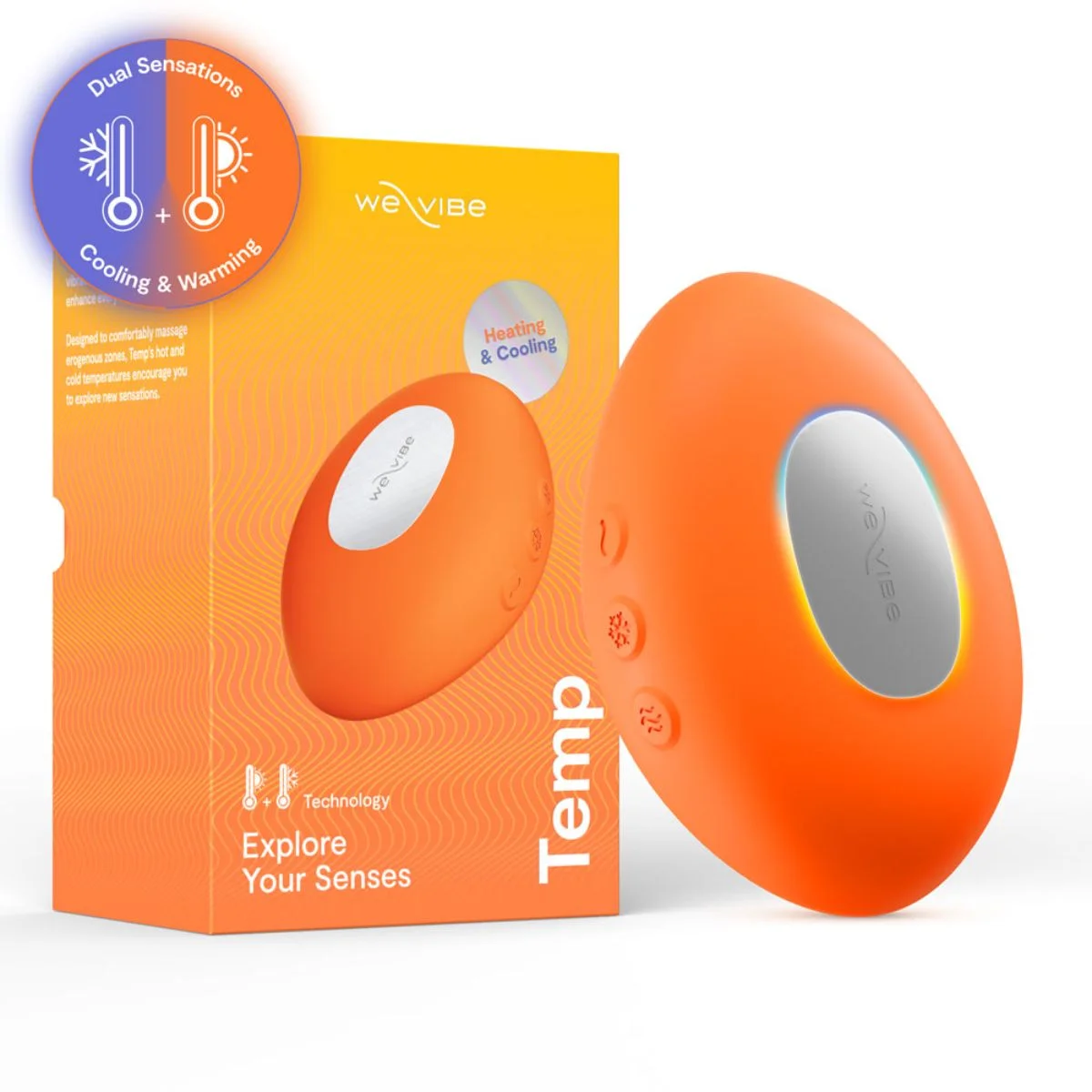 We-Vibe - Temp Lay-On Vibrator - Tangerine