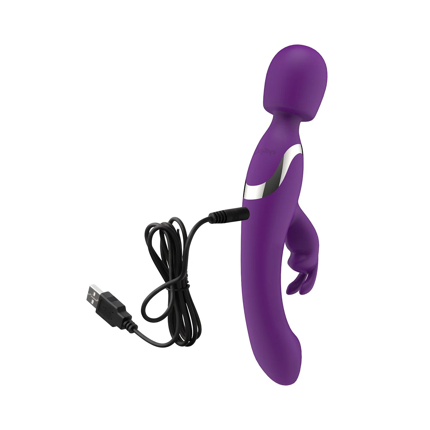 Vibe - 2 in 1 Wand Vibrator - Paars