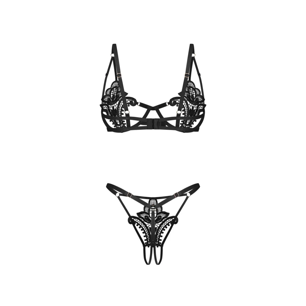 Obsessive - Luise Sublim 2-delige Set - Zwart