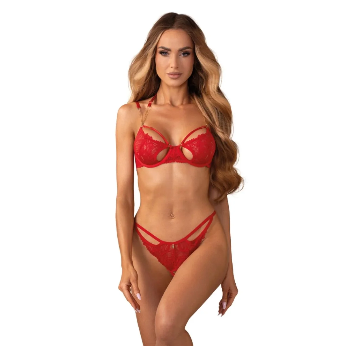Obsessive – Matildea 2-Delige Open Set – Rood