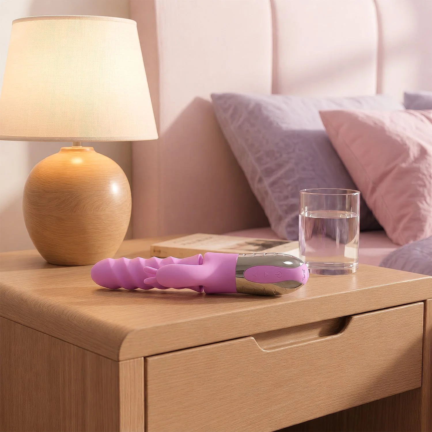 Good Vibes Only - 360° Rotating Thrusting Vibrator - Roze